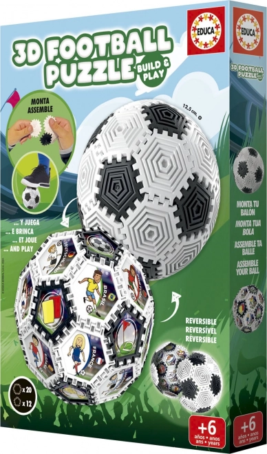 Puzzle 3D Educa Build&Play minge de fotbal 32 piese