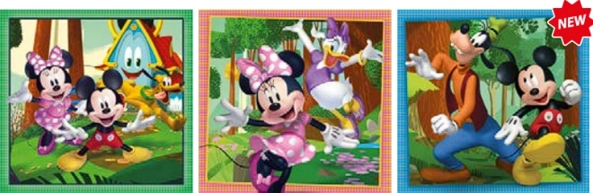 Puzzle cu Mickey și prietenii 3x48 piese