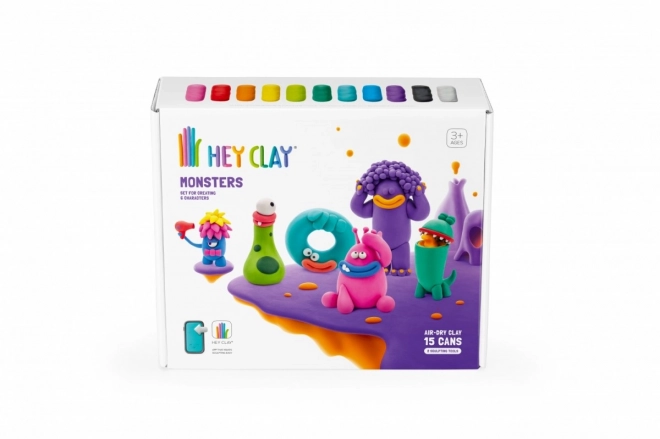 Set monștri de plastilină Hey Clay