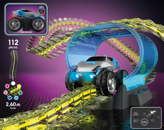 Set Piste Autostrada Smoby Flextreme Neon