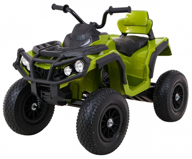 ATV Quad Aer Verde + roți gonflabile + radio MP3 + pornire lentă