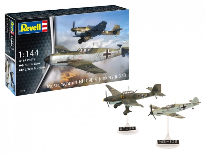 Modele de avioane ME BF109E și Junkers JU87B 1/144