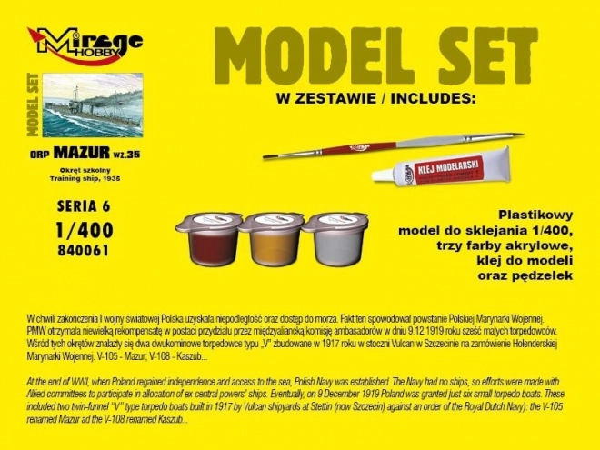 Model navă militară poloneză Mazur vz.35