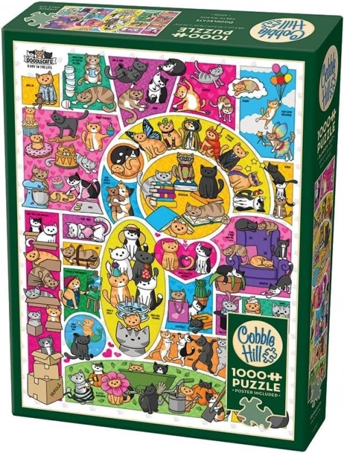 Puzzle Doodlecats 1000 piese Cobble Hill