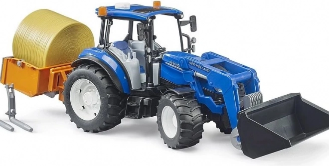 Bruder Tractor New Holland T5.120 cu încărcător frontal și benă