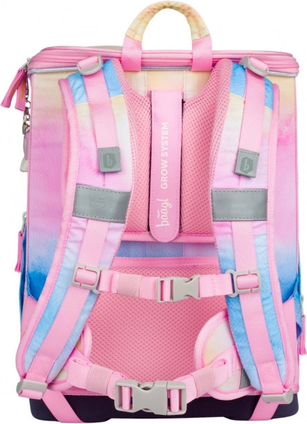 Baagl set Zippy Plus Rainbow Unicorn: ghiozdan, penar, saculet, sort, portofel