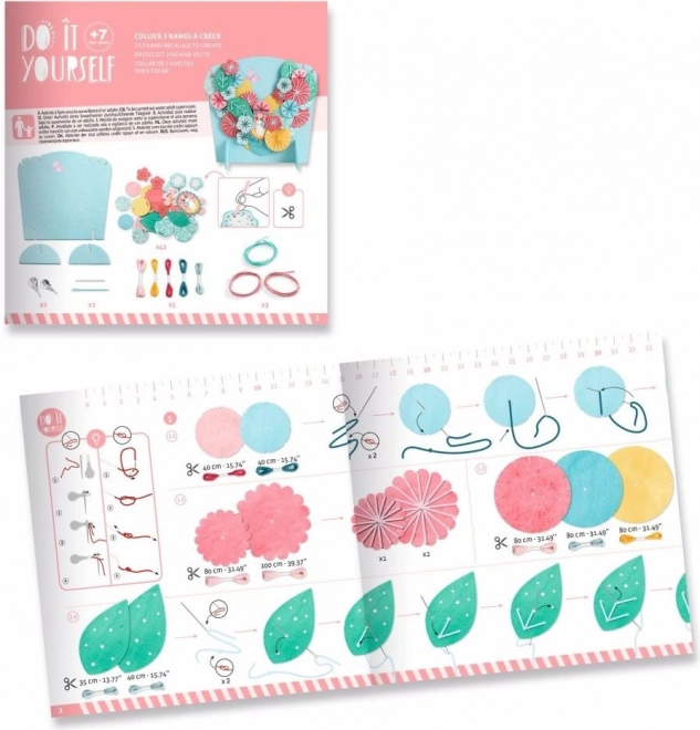 Djeco set creativ coliere florale brodate