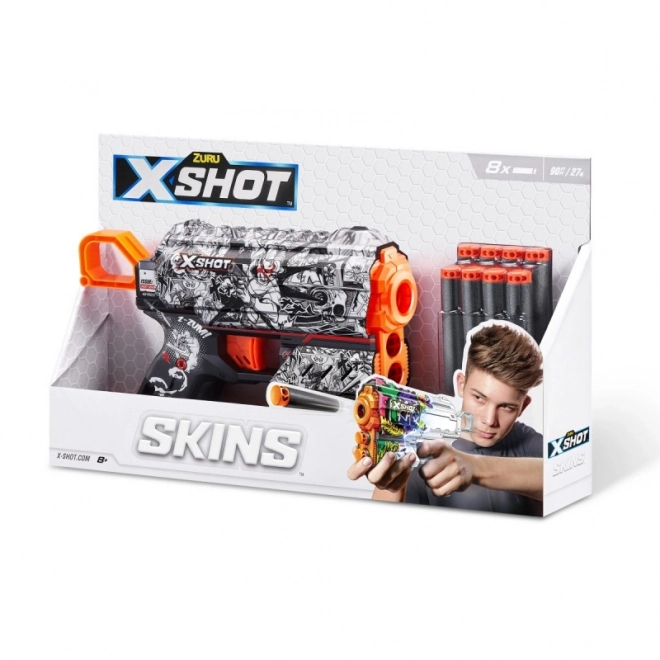 Lansatorul X-Shot Skins Flux cu 8 săgeți