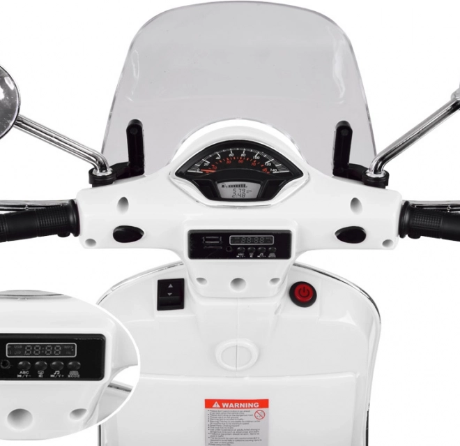 Scuter electric Vespa GTS Super pentru copii – Alb