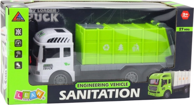 Mașină de gunoi teleghidată verde 1:24