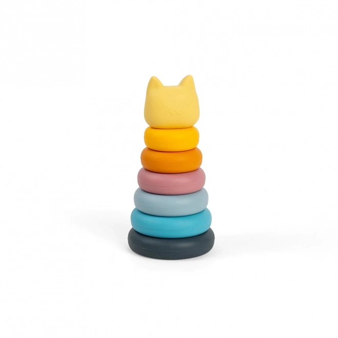 Turnulet din silicon pisica de la Bigjigs Toys