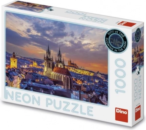 Puzzle neon Vedere la Hradčany - 1000 piese