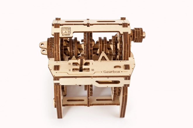 Puzzle Mecanic 3D din Lemn Cu Cutie de Viteze Educațională UGEARS