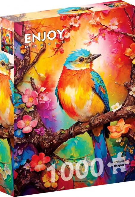 Puzzle colorat cu pasăre 1000 piese