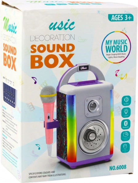 Set de muzică interactiv cu microfon și lumini LED
