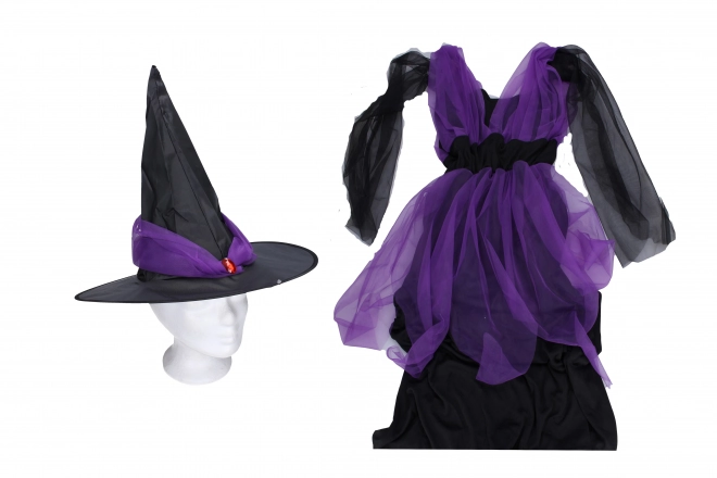 Costum de carnaval vrăjitoare violet
