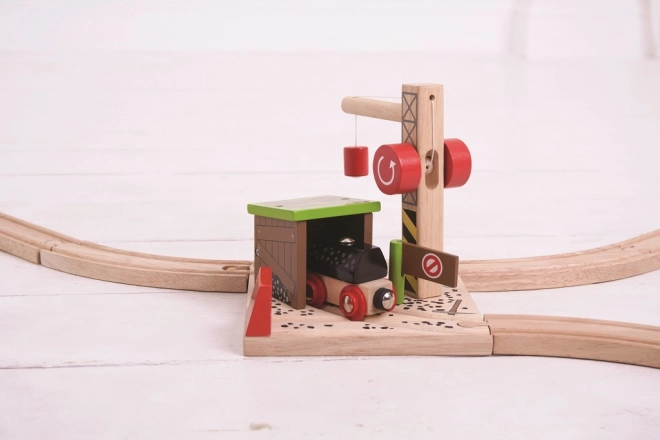 Mina de cărbune cu macara Bigjigs Rail