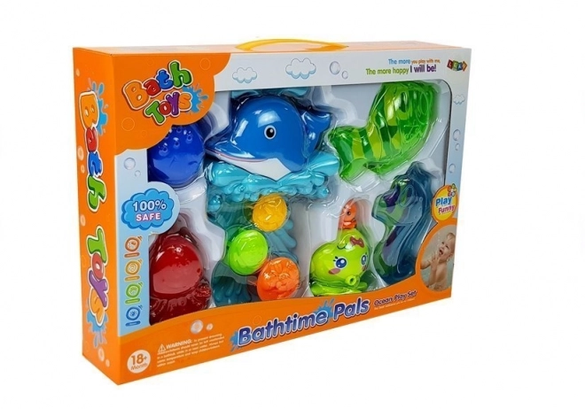 set de baie delfin și animale marine din plastic