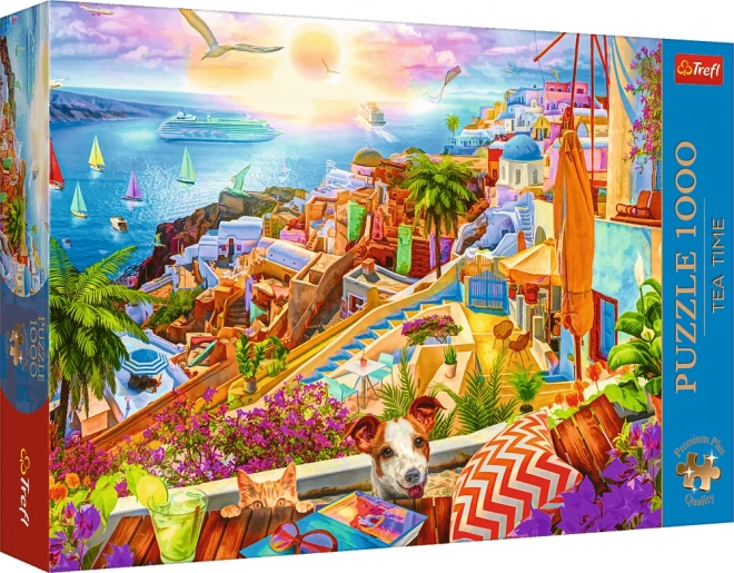 Puzzle premium plus vizită în Santorini 1000 piese