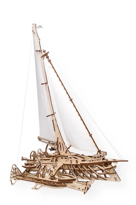 Puzzle 3D Nave Trimaran Merihobus de la UGEARS