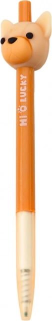 Pix cu gel cu motiv de câine, cerneală albastră, 0,5 mm