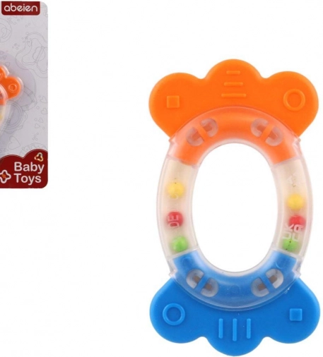 Zornăie și jucărie de dentiție oval plastic silicon