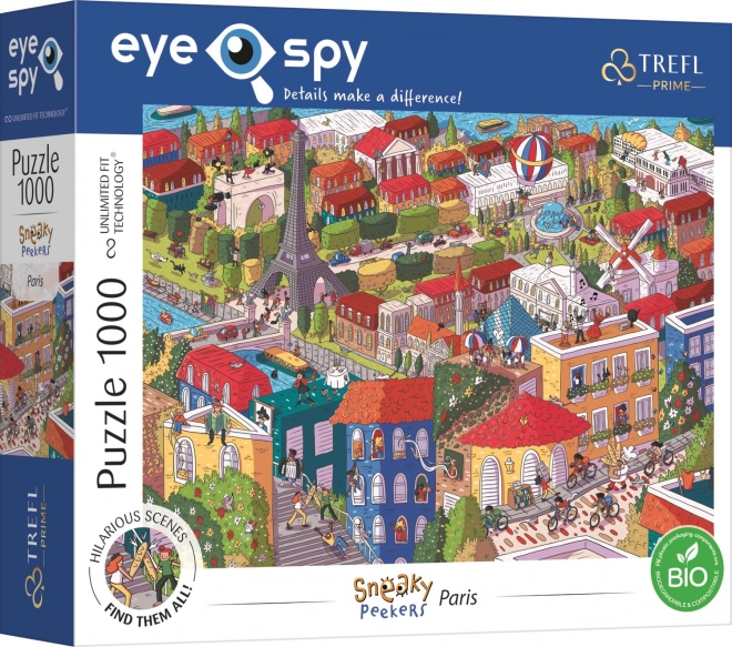 Puzzle 1000 piese Eye-Spy Sneaky Peekers: Paris de la Trefl