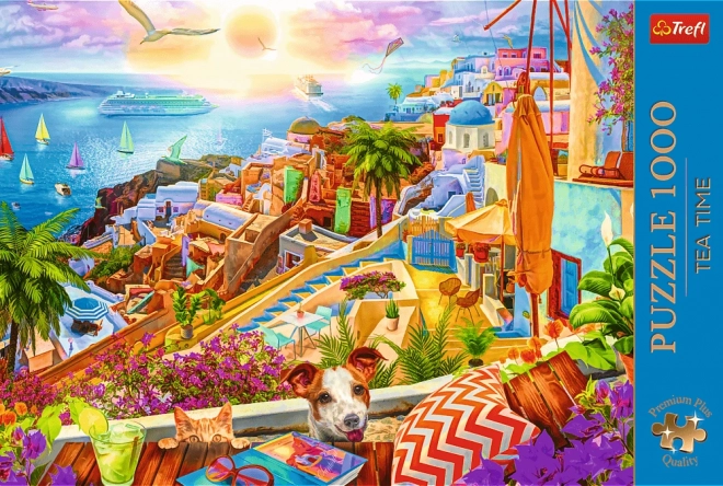 Puzzle premium plus vizită în Santorini 1000 piese