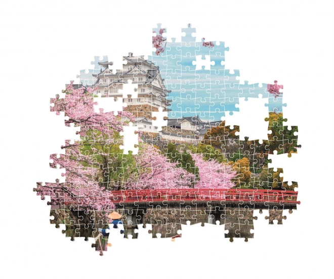 Puzzle Himeji Castle primăvara 1000 piese