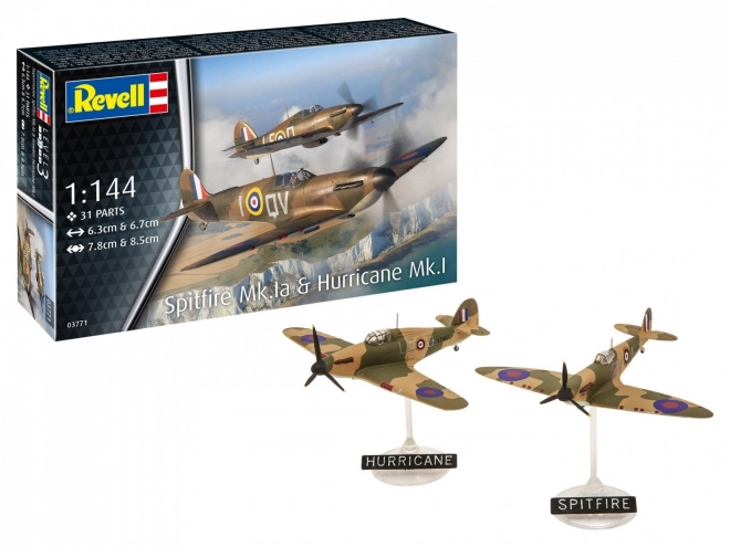 Modele de Avioane Supermarine Spitfire MkIa și Hawker Hurricane 1/144
