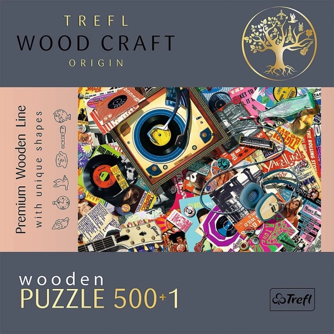 TREFL puzzle de lemn cu două fețe Lumea muzicii 501 de piese