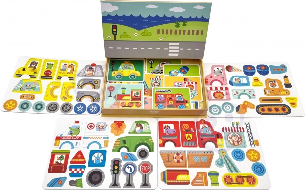 Tooky Toy Dulap Montessori Magnetic cu 80 Piese