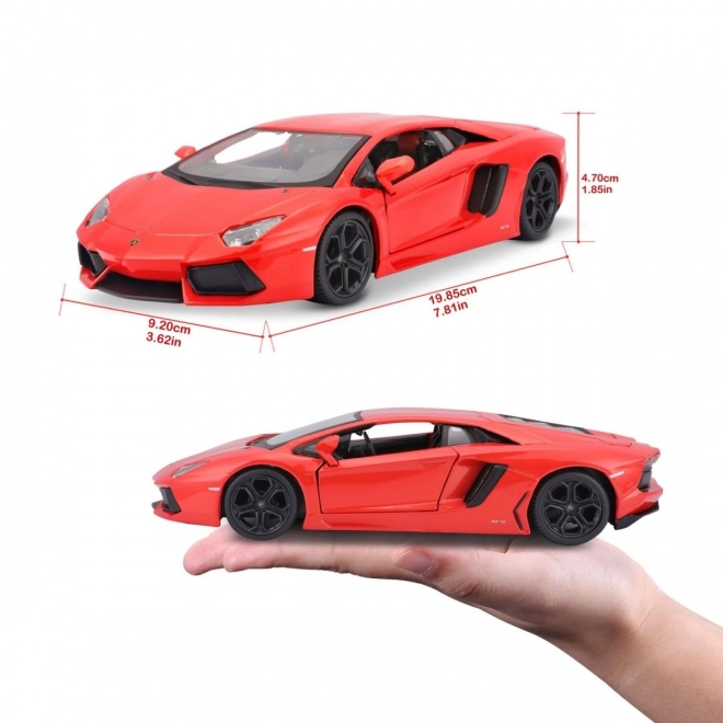 Model de mașină Lamborghini Aventador Coupé Maisto, metalic, 1:24