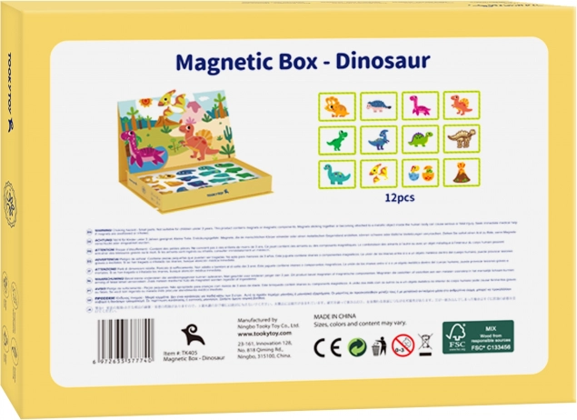 Puzzle magnetic cu dinozauri de la Tooky Toy