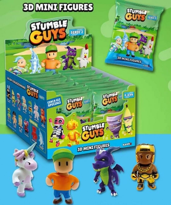 Set 3 figurine Stumble Guys în cutie windowbox