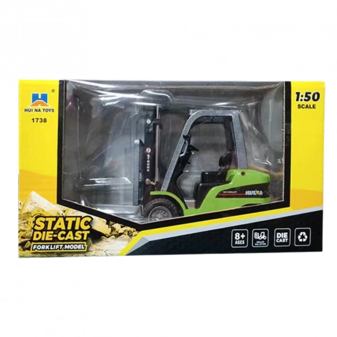 Stivuitor metalic Huina verde 1:50