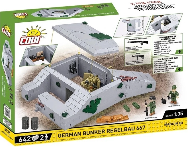 Buncăr Regelbau 667 din Cărămizi COBI