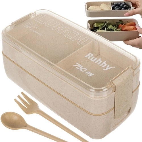 Lunchbox eco de 750ml cu tacâmuri