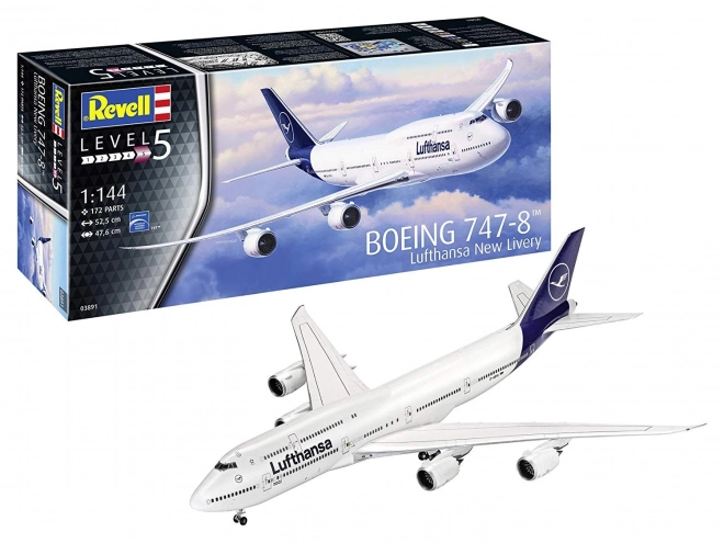 Model de plastic Boeing 747-8 Lufthansa