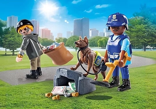Playmobil Căutare cu câinele polițist