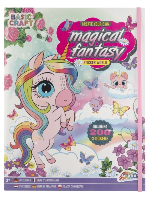 Cartea de Fantezie Magică cu Autocolante