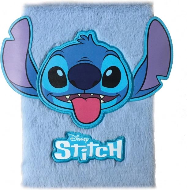 Caiet cu copertă de pluș Lilo și Stitch A5