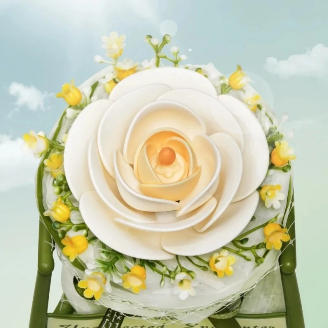 Puzzle 3D Camelia Albă