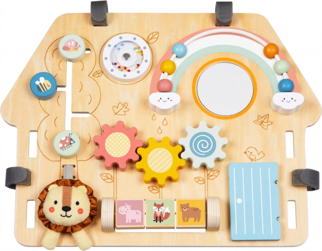Tooky Toy Marele Panou Manipulativ din Lemn Căsuța - Centru de Activități
