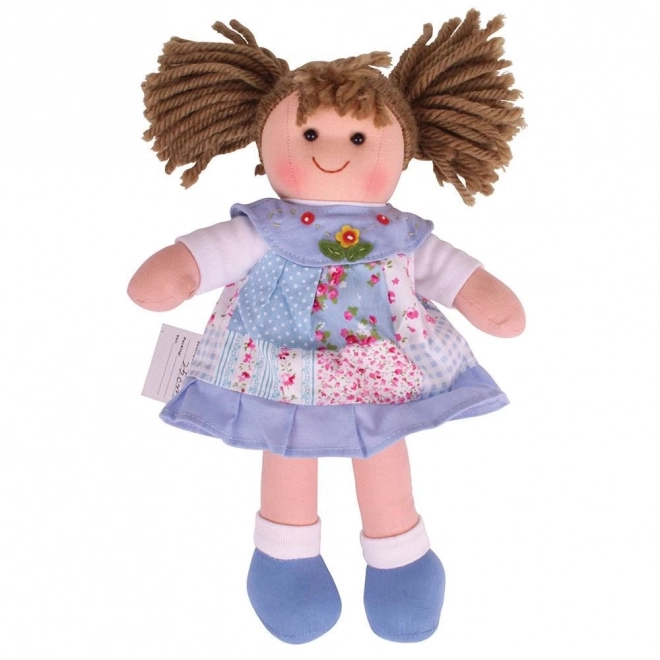 Păpușa din material textil Sarah de la Bigjigs Toys, 28 cm