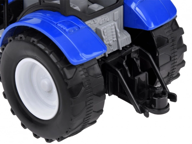 Tractor albastru pentru micii fermieri cu sunete și lumini