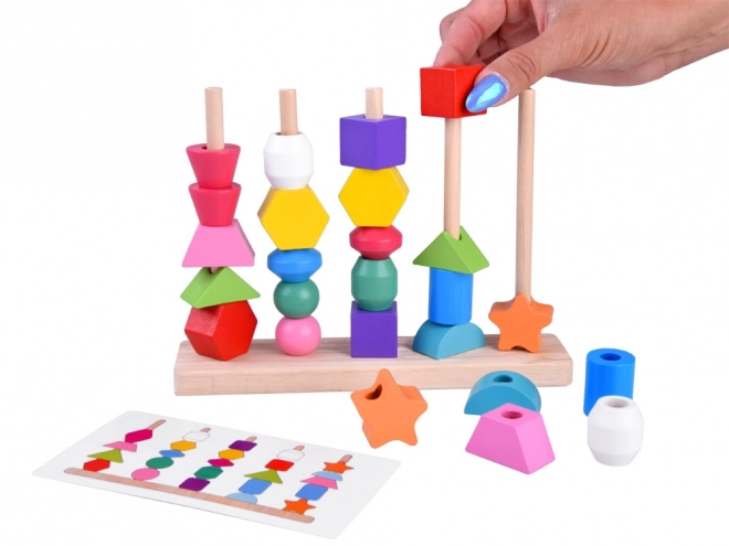 Joc educativ din lemn cu 25 de piese
