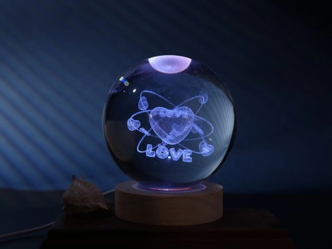 Sfera de cristal Dragoste 10 cm