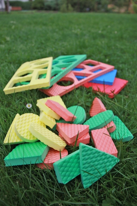 Forme geometrice în tăblițe din spumă