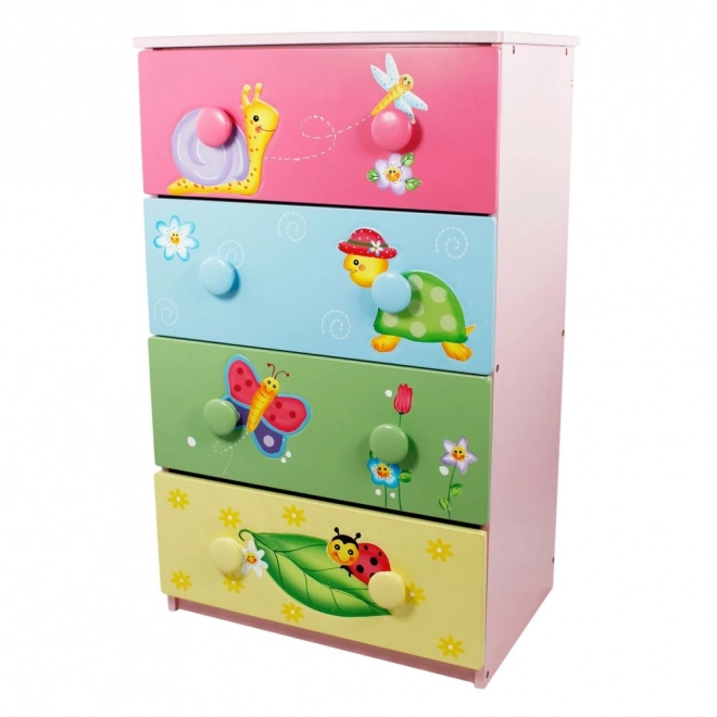 Comodă cu sertare Grădina Magică pentru copii